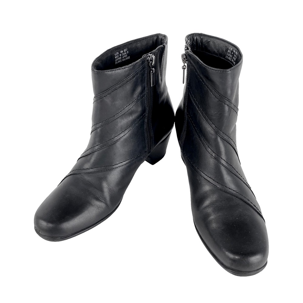 Clarks Artisan Leather Ankle Boots Womens 10 M Black Leyden Candle Active Air 42